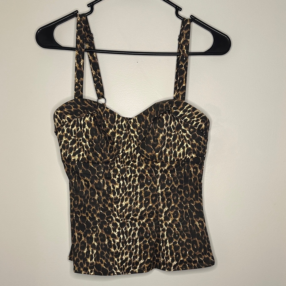 Vixen by Micheline Pitt Leopard Print Tank Top
